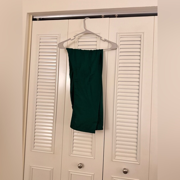 3 Pcs Dark Green Womens Embroidered Long Frock Pakistani Indian Size Medium - Picture 5 of 6